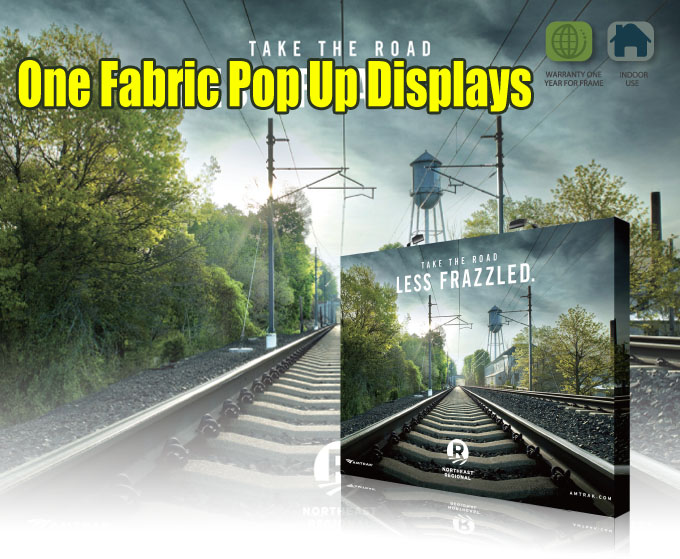 8FT Straight One Fabric Pop Up Display - Image 2