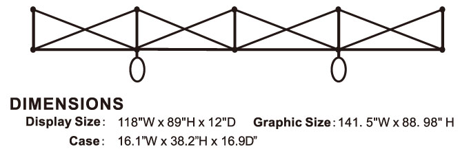 8FT Straight One Fabric Pop Up Display - Image 3